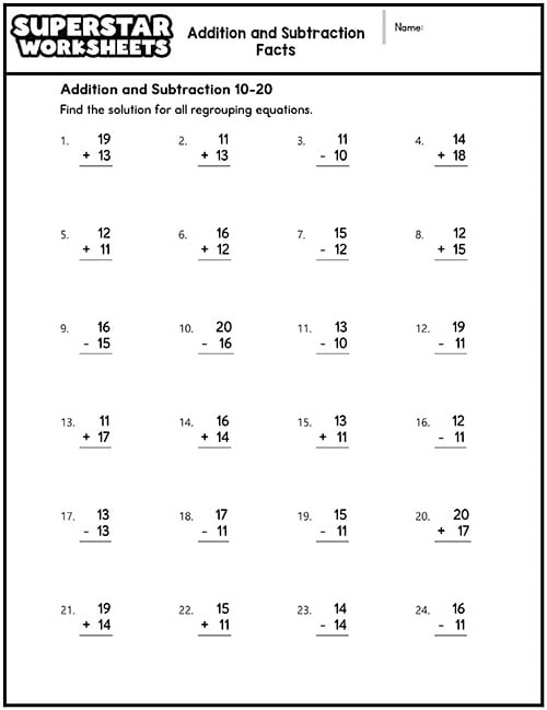 Addition Worksheets -Worksheets Library