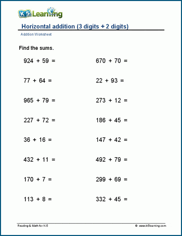 addition worksheet regrouping 2 digit