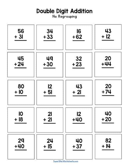 addition worksheet regrouping 2