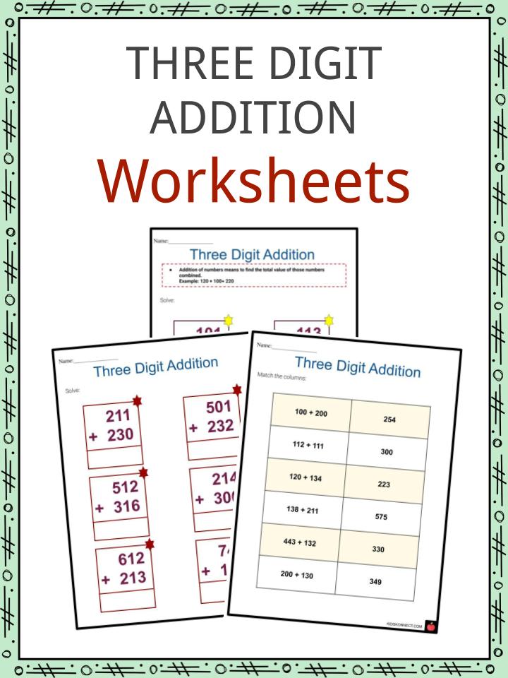 addition worksheet regrouping 3 digit