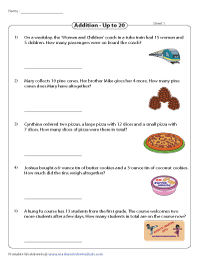 Addition Word Problems Worksheets