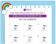 addition worksheet sums to
