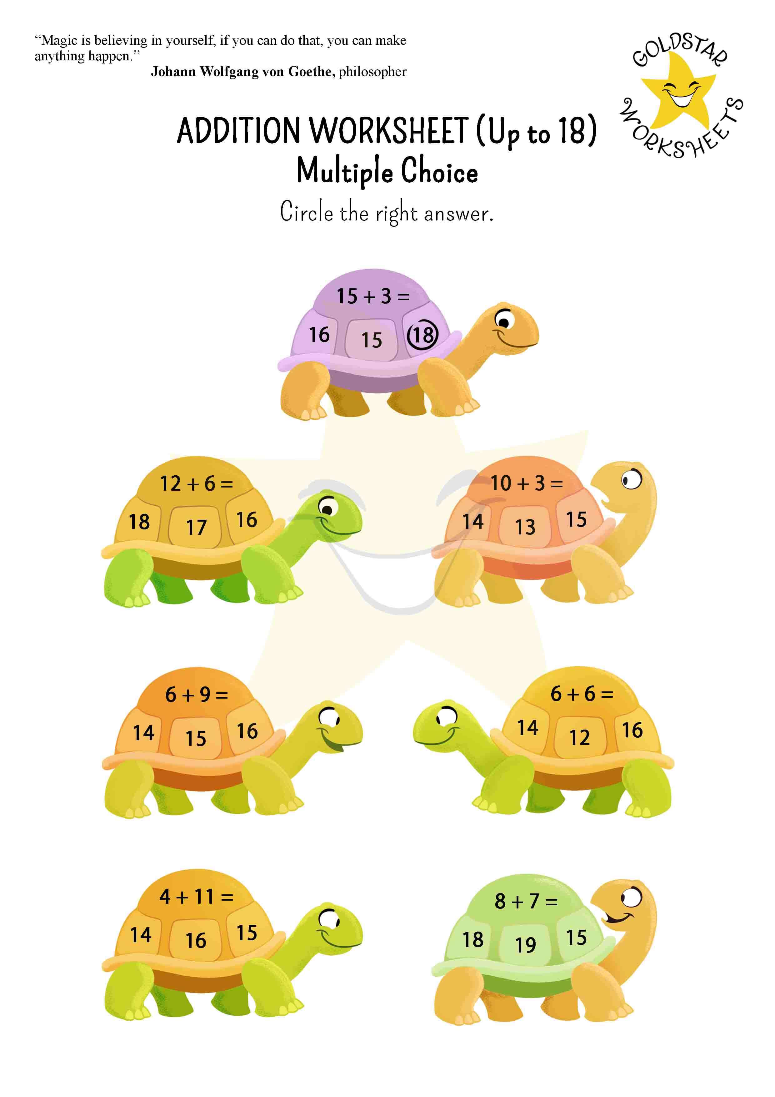 Free Addition Worksheets for Kindergarten (Professionally designed)