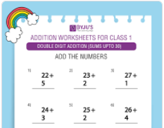 addition worksheet two digits
