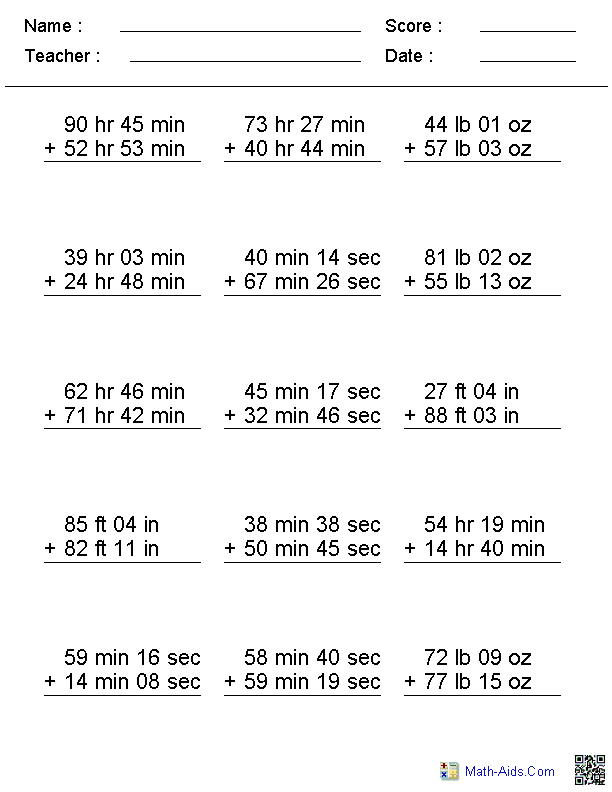 Addition Worksheets | Dynamically Created Addition Worksheets