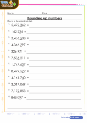 addition worksheet up to millions