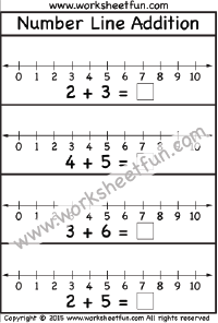 Addition - Number Line / FREE Printable Worksheets - Worksheetfun