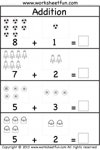 Picture Addition - Beginner Addition - Kindergarten Addition - 5 ...