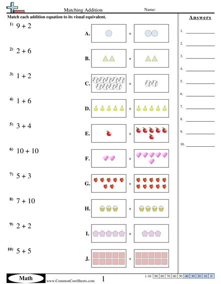 Addition Worksheets | Free - CommonCoreSheets