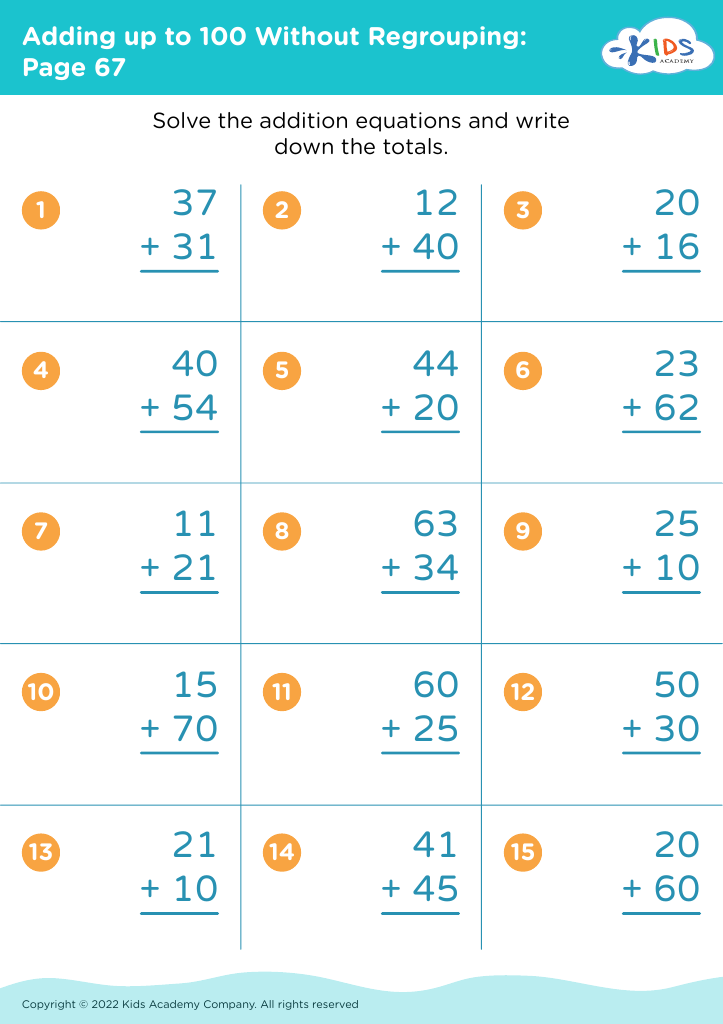 addition worksheet with and without regrouping