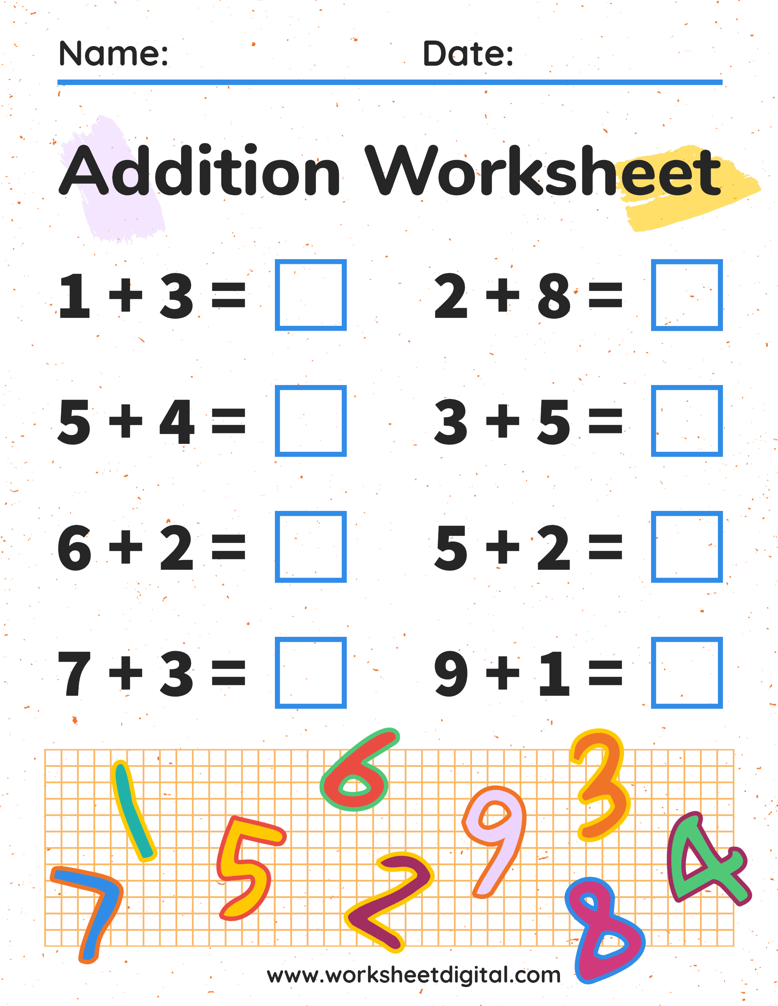 Addition Worksheet - Worksheet Digital