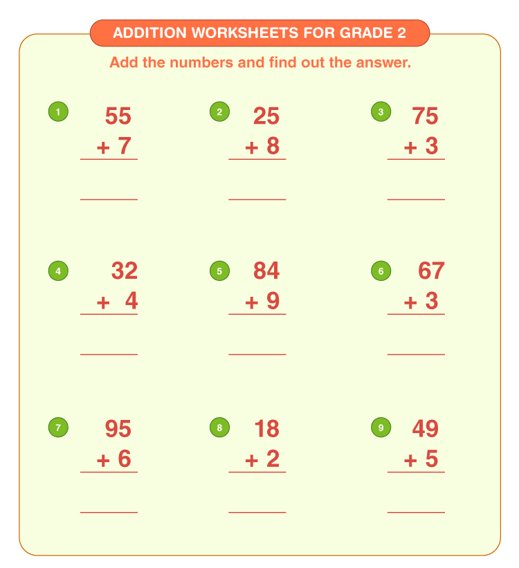 addition worksheet with pictures for grade 2