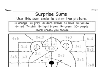 Kindergarten Addition Worksheets - Addition within 10 | edHelper.com