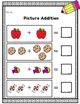 Addition Within 5 Worksheets | FREEBIE by RunningARidiculousClassroom