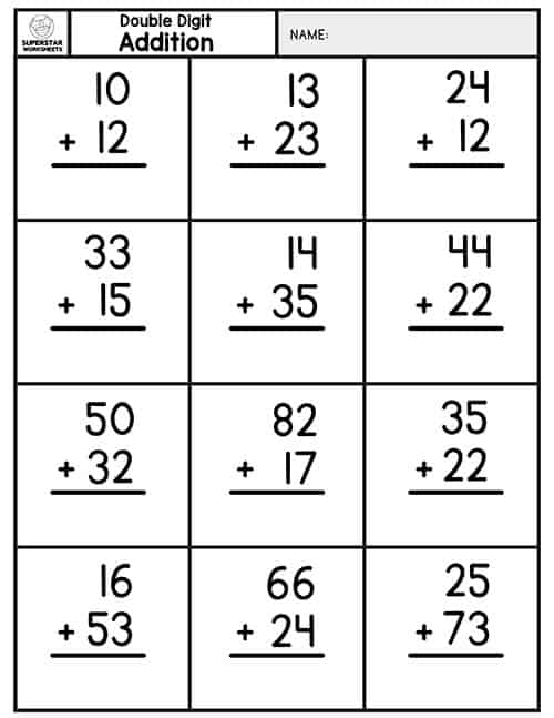 addition worksheet without