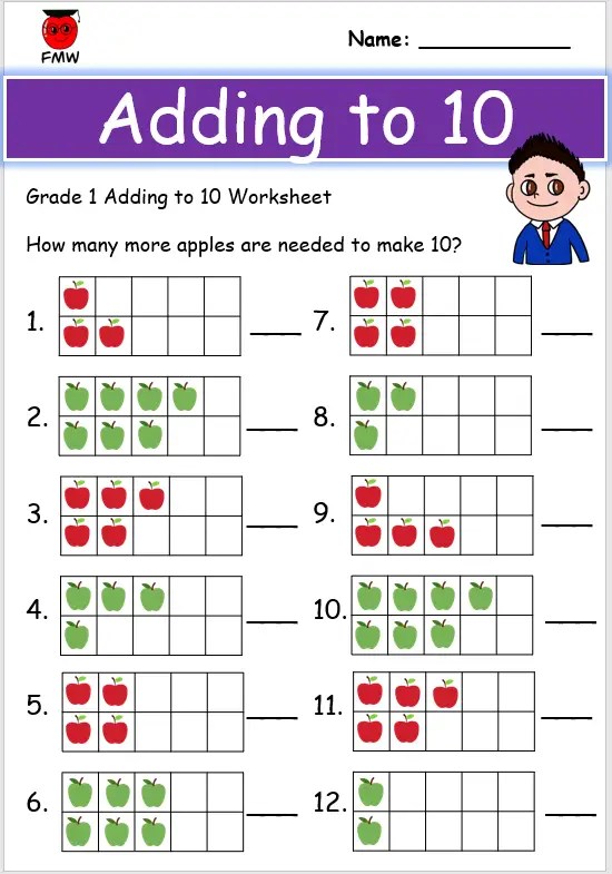 addition worksheet worksheet for grade 1