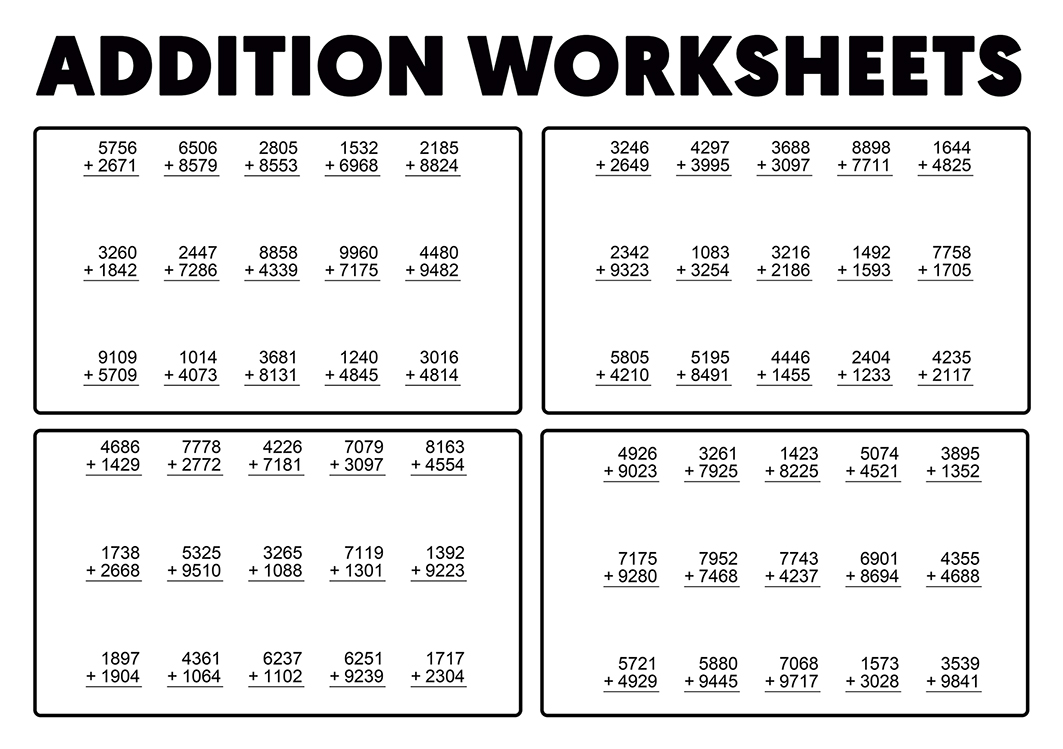 Addition | Worksheets Planet