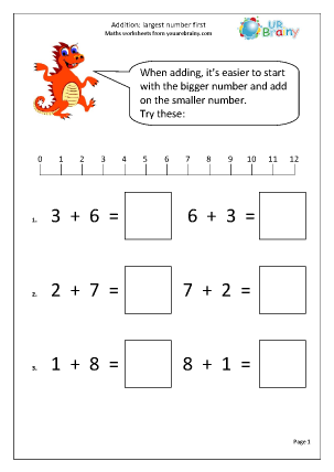Addition Year 1 (aged 5-6) - URBrainy.com