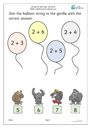Addition Year 1 (aged 5-6) - URBrainy.com