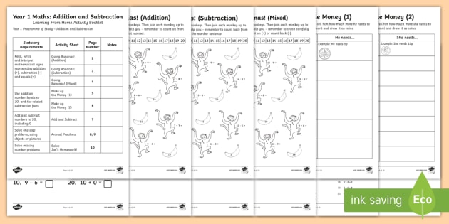 addition worksheet year 1 primary resources
