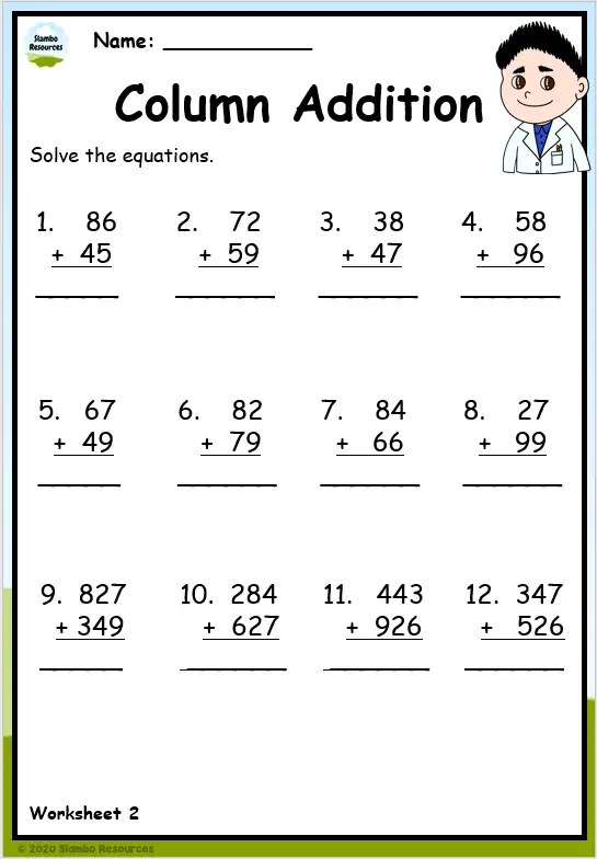 Grade 3 Addition Worksheets | Free Printables | Math Worksheets