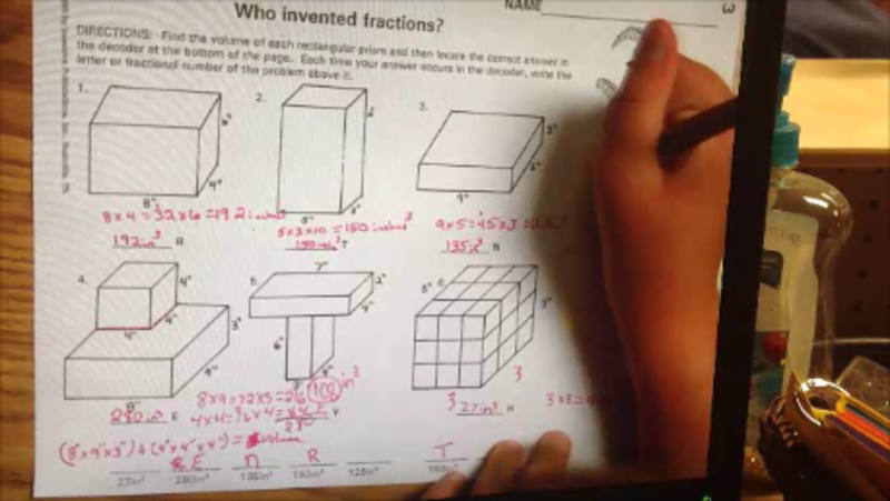additive volume 5th grade worksheet