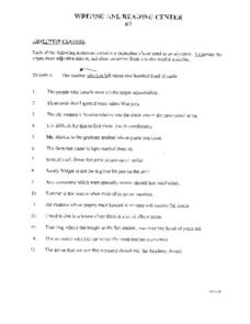 Adjective Clauses Worksheet for 5th - 6th Grade | Lesson Planet