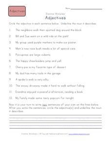 Adjectives Worksheet for 2nd - 5th Grade | Lesson Planet