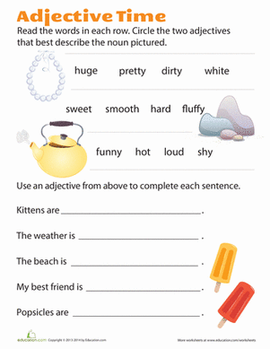 Identify Adjectives | Worksheet 