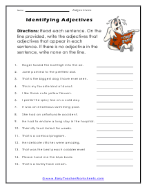 Adjective Worksheets