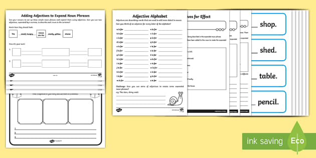 Adjectives worksheets | Resource pack | Easy to print