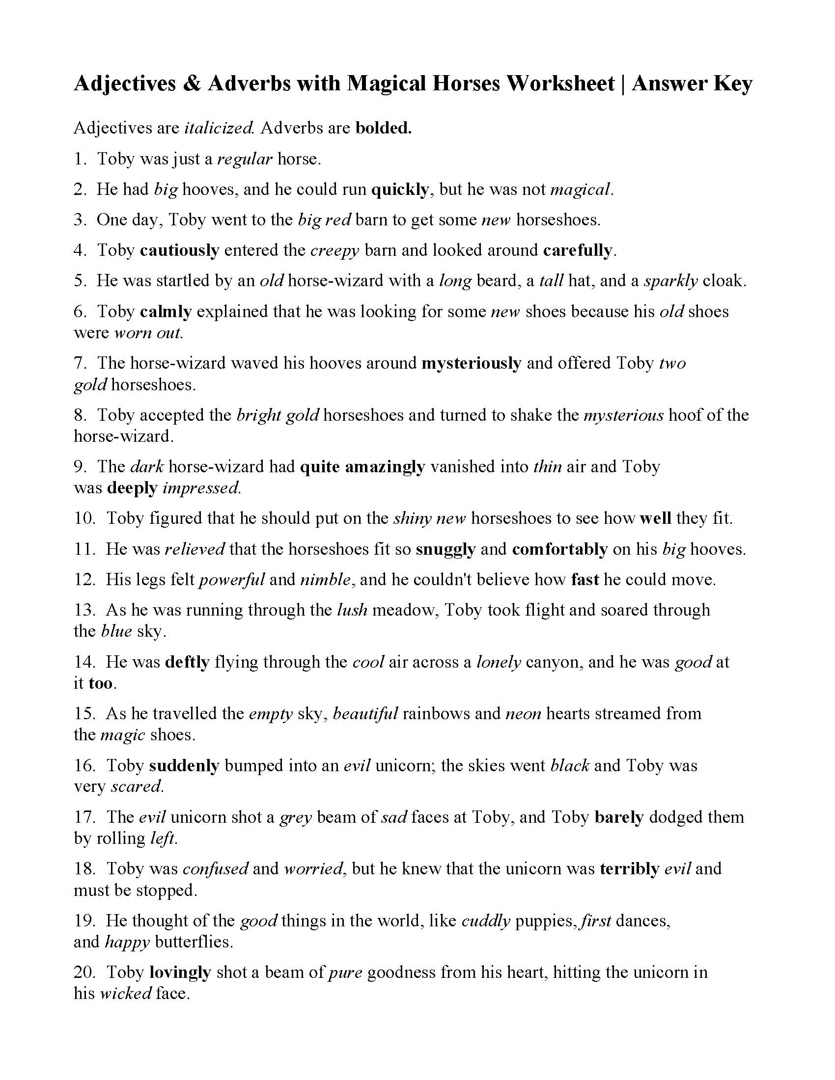 adjectives and adverbs worksheet pdf