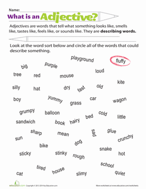 What is an Adjective? | Worksheet 