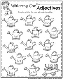 adjectives worksheet first grade
