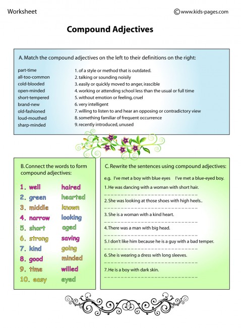 Nouns, Verbs and Adjectives Worksheet - Download | Education World