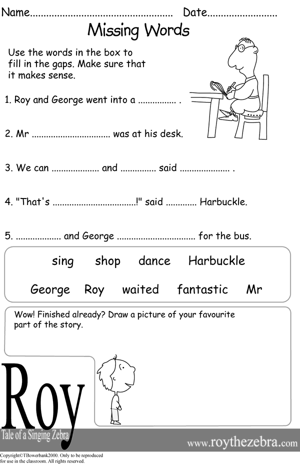 Literacy Worksheets