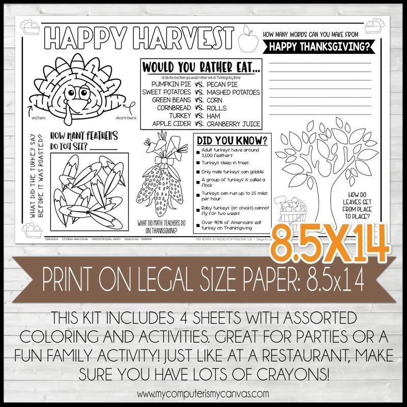 adult thanksgiving worksheet