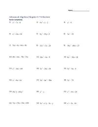 Division Problems - Advanced Algebra - Practice Problems ...