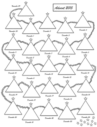 Advent Calendar Templates-A CountUP to Christmas - Praying in Color