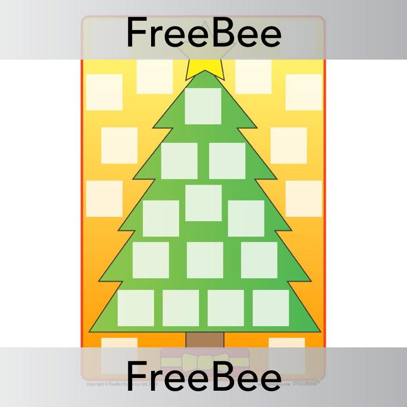 Free printable Advent calendar template for kids by PlanBee