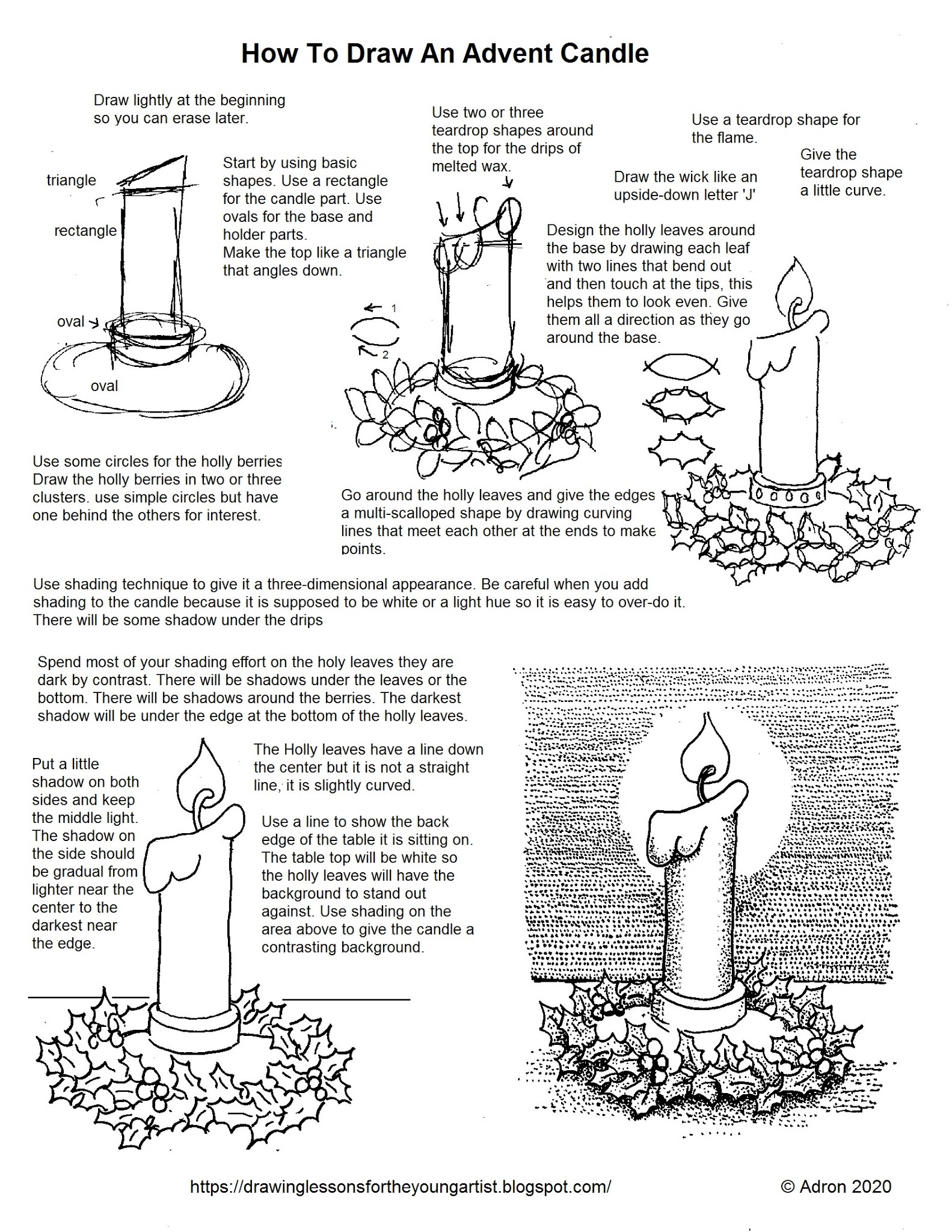 How to Draw Worksheets for The Young Artist: How to Draw a Picture ...