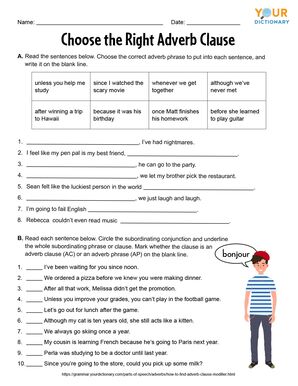 How to Identify an Adverb Clause + Quiz | YourDictionary