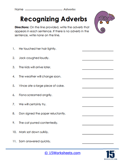 Adverbs Worksheets - 15 Worksheets Library