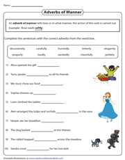 Adverb Worksheets | How, Where, and When