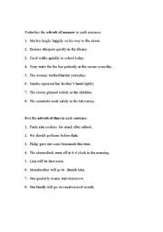 adverb of time worksheet grade 3