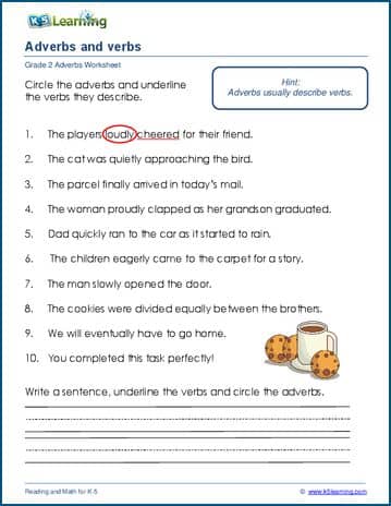 adverb worksheet 2nd grade