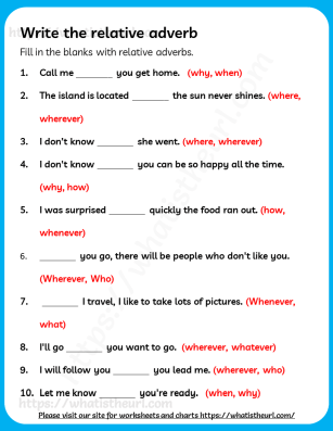 adverb worksheet 4th grade