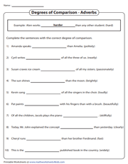 Adverb Worksheets | How, Where, and When