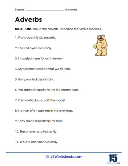 Adverbs Worksheets - 15 Worksheets Library