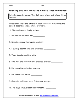 adverbs that tell how worksheet